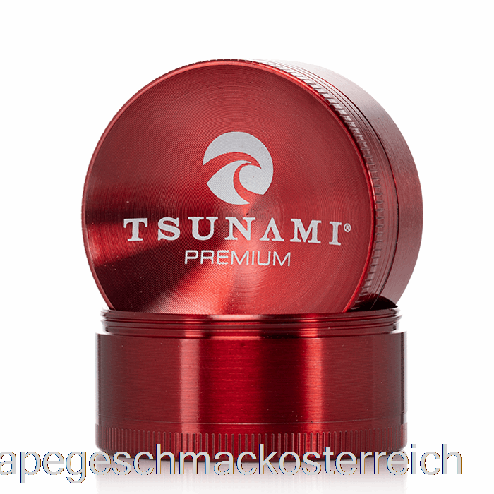Tsunami 1,9 Zoll 4-teiliger Versunkener Top-Grinder Rot (50 Mm) Vape-Geschmack